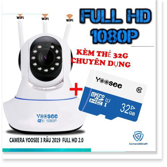 Camera IP YooSee 3 Anten FHD1080P - 2.0mpx (bảo hành 12 tháng)