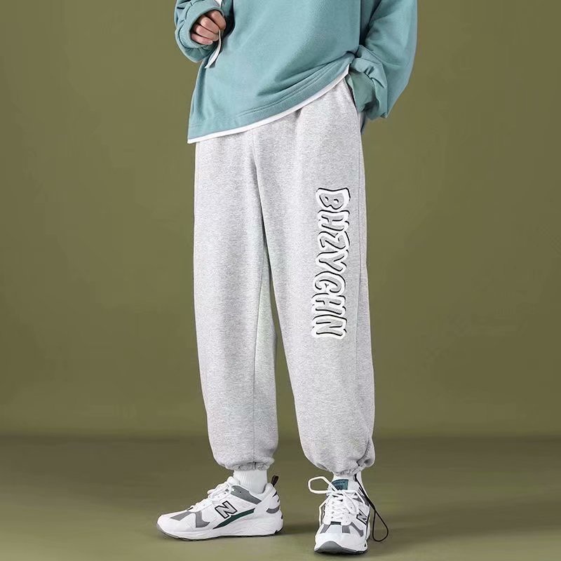Quần jogger dáng dài in chữ BHZYCHN cỡ lớn M-5XL cho nam
