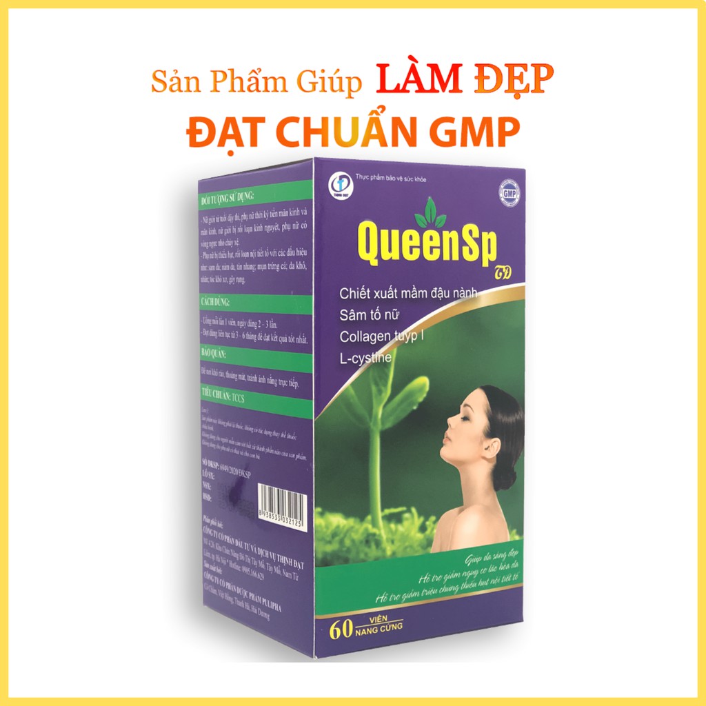 QueenSP - Viên uống cân bằng nội tiết tố, Ngăn ngừa quá trình lão hóa, giúp da trắng đẹp, khỏe mạnh ( Hộp 60 viên) | BigBuy360 - bigbuy360.vn