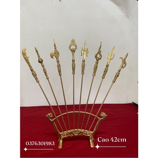 Bộ bát bửu,chấp kích, lỗ bộ bằng đồng