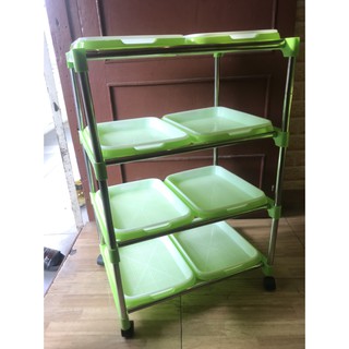 Bộ kit trồng rau mầm thủy canh chuyên dụng 4 tầng + 8 khay