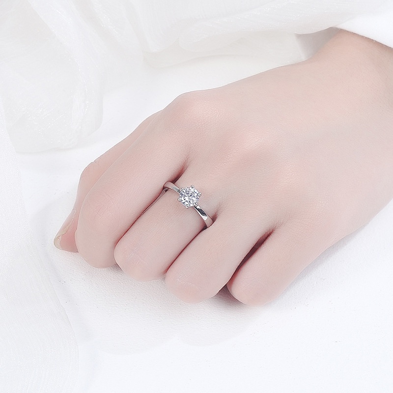 Nhẫn kim loại đính đá nhân tạo thời trang cho nữ