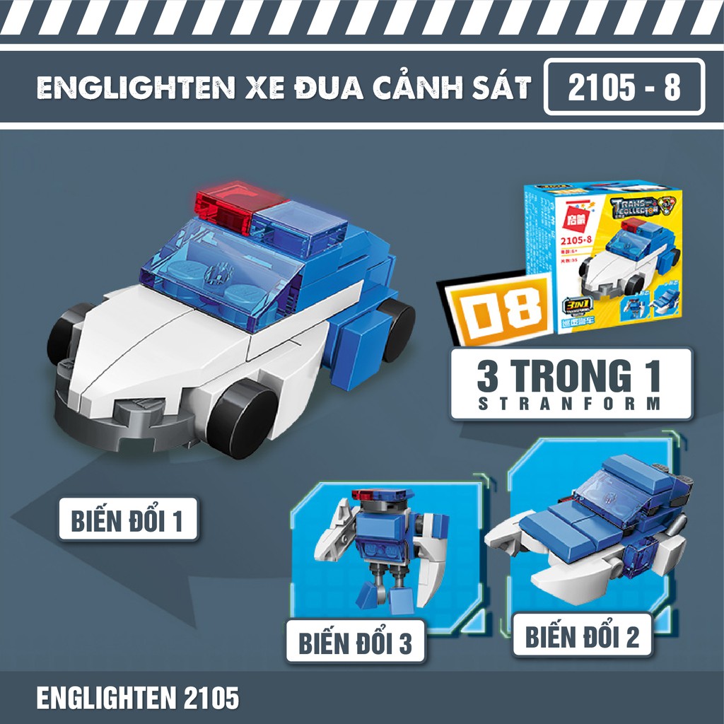 Đồ chơi xếp hình Enlighten 2105 công trường / cảnh sát