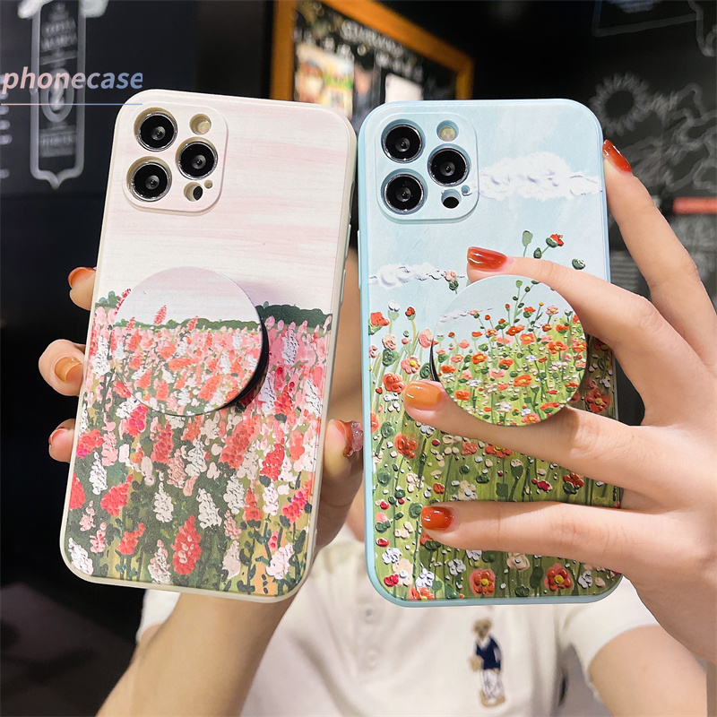 Case Samsung A32 A52 A72 A12 A02S A50 A10S J7 Prime A51 J2 Prime A10 A125 A30 A50S A30S A20 M40S M10 M10S A205 M02S A025 F02S A305 Grand Prime Plus VIVO Y51 Y31 Y72 Y12 Realme C15 C12 Lavender Straight Cube Soft Case Po psocket Case