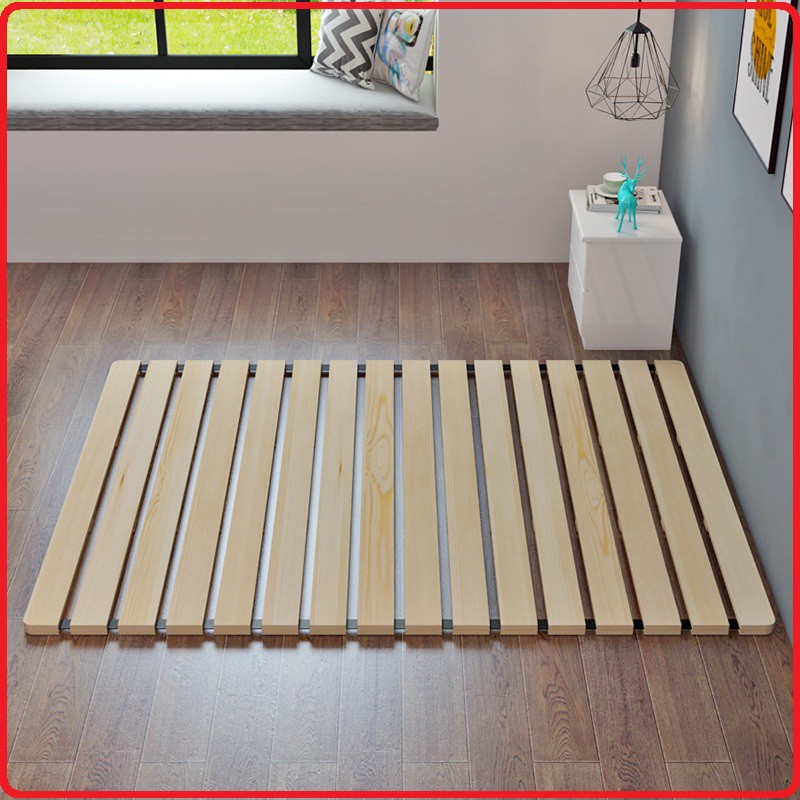 Giường pallet gỗ thông gấp gọn cho Homestay 60cm 80cm 120cm dài 190cm - Giường gỗ thông cuộn tròn