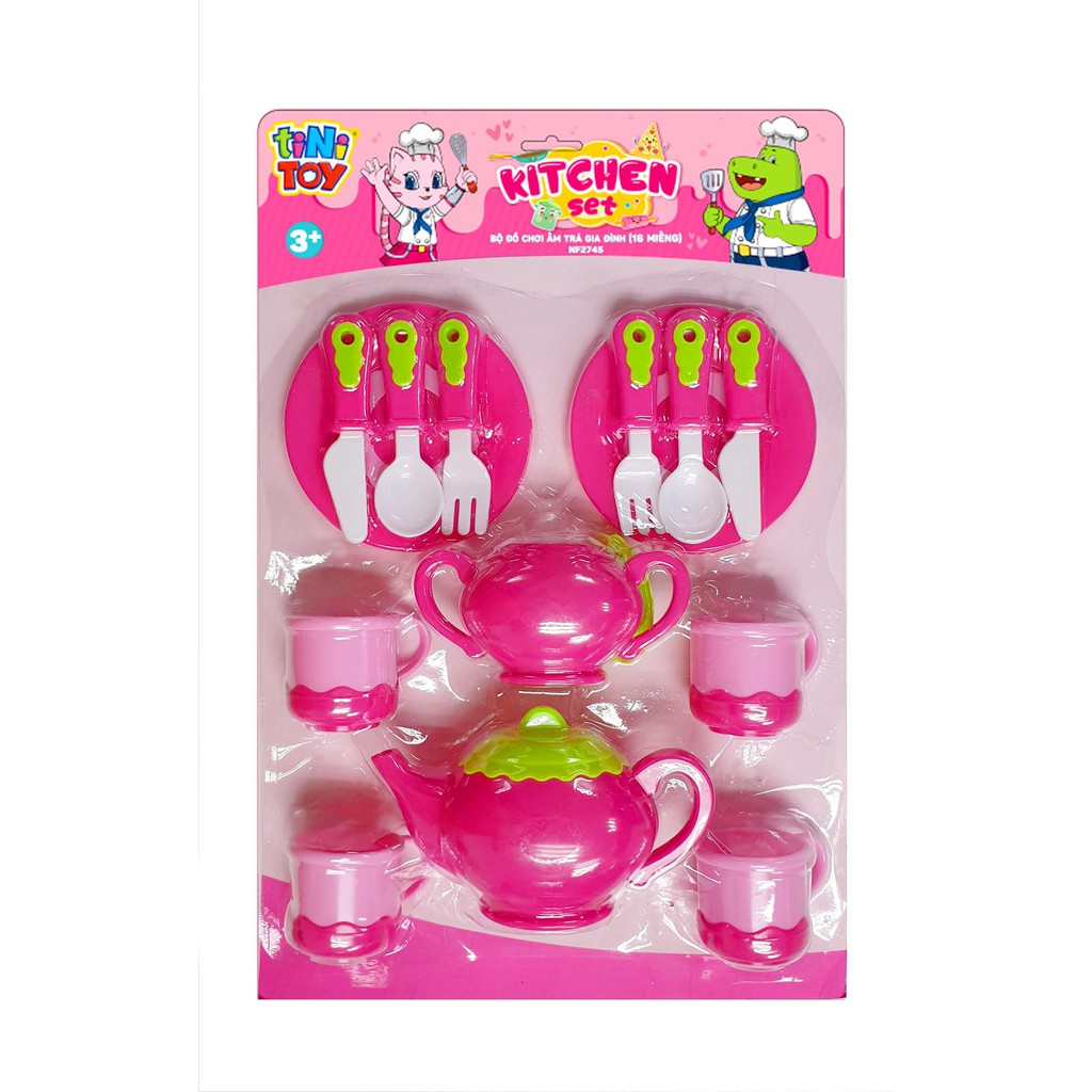 [Mã BMBAU50 giảm 7% đơn 99K] Bộ đồ chơi nhập vai tiNiToy ấm trà gia đình KITCHEN SET NF2745