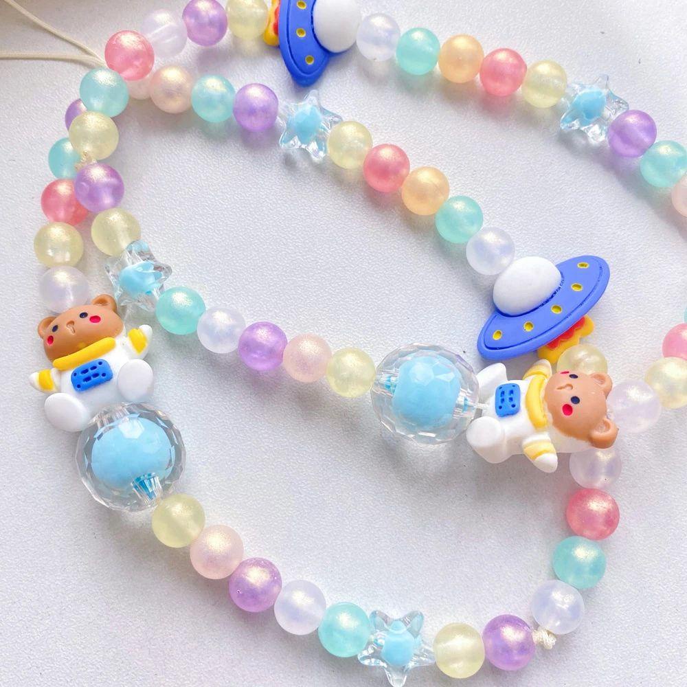 Dây Đeo Điện Thoại Bằng Acrylic Hình Gấu Phi Hành Gia Chống Thất Lạc Tiện Dụng