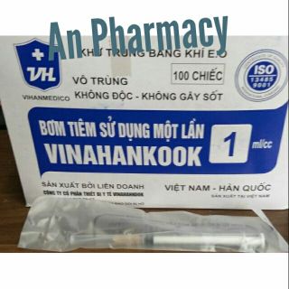 (10kim) bơm kim tiêm 1cc 1ml vinahankook