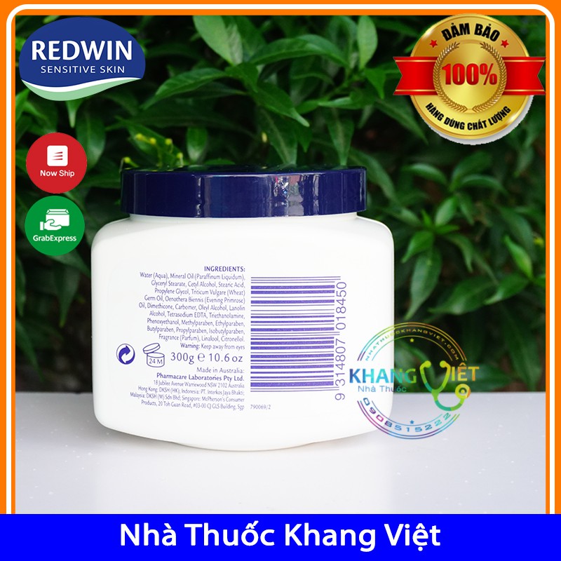 Kem dưỡng da vitamin E Úc(300g) và tinh dầu hoa anh thảo giúp da mềm mịn, sáng bóng, căng mịn cho mọi lứa tuổi Redwin,