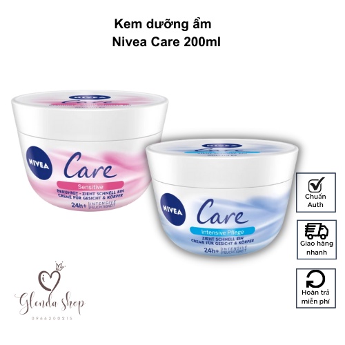 Kem dưỡng ẩm chống nẻ Nivea Care Đức 200ml