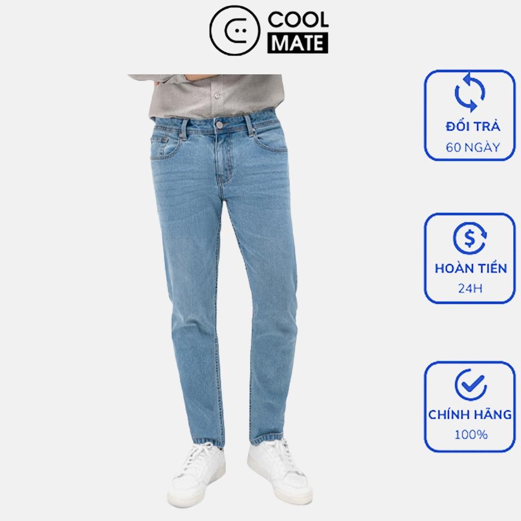Quần Jeans Basic Slim xanh/đen thương hiệu Coolmate 🥇