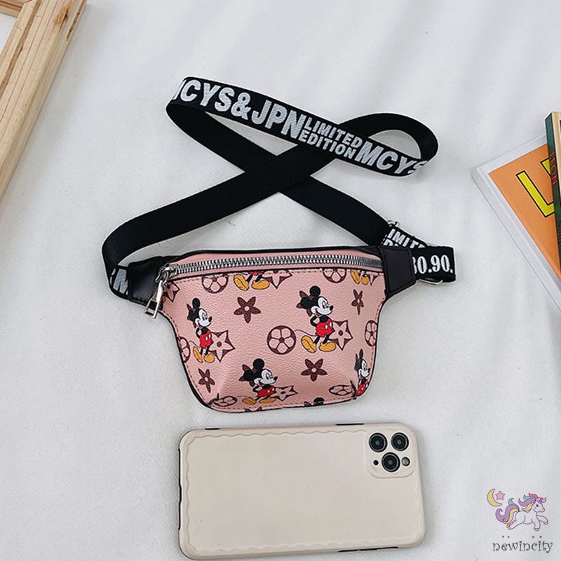 Túi đeo chéo trước ngực in họa tiết hoạt hình phong cách Hàn Quốc đáng yêu dành cho trẻ em