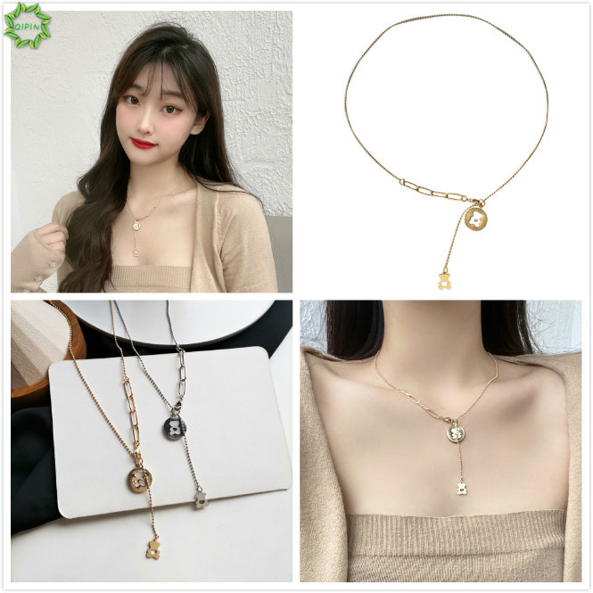 vòng cổ Hợp Kim Mặt Hình Gấu Xinh Xắn Cho Nữ