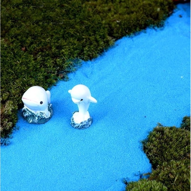 Set 2 Cá Heo Trắng Trang Trí Sân Vườn