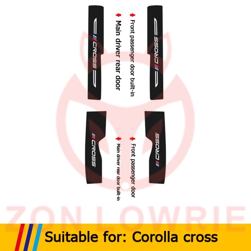 Miếng Dán Sợi carbon Chống Trầy Trang Trí Bảo Vệ Bàn Đạp Xe Hơi toyota cross 2019-2022 corolla cross cc