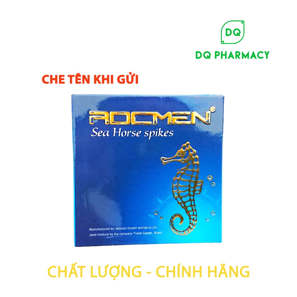 Bao cao su gai, bcs có gai, bao cao su Rocmen cá ngựa hộp 3 cái