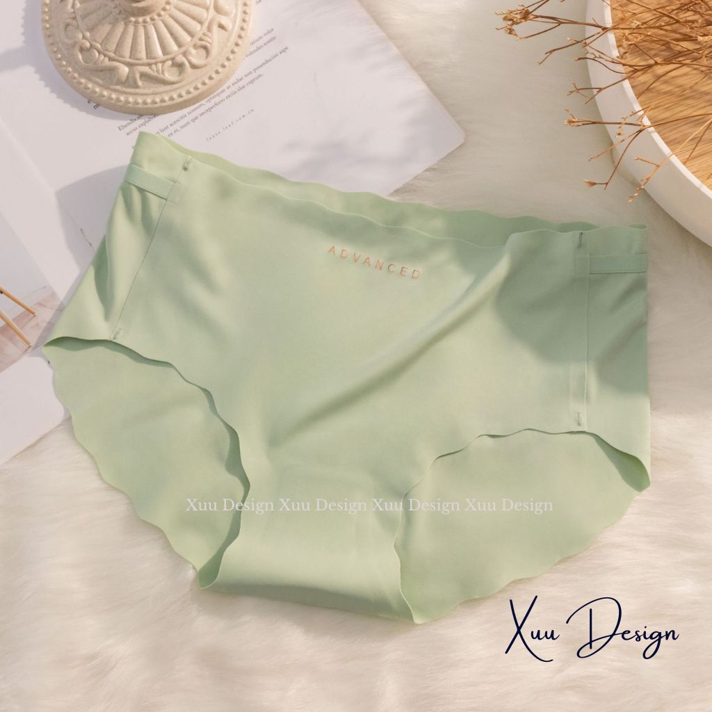 Quần lót nữ vải cotton gân tăm co dãn, không đường may viền lượn sóng tông màu nhẹ nhàng - Wexuu Design  QC127