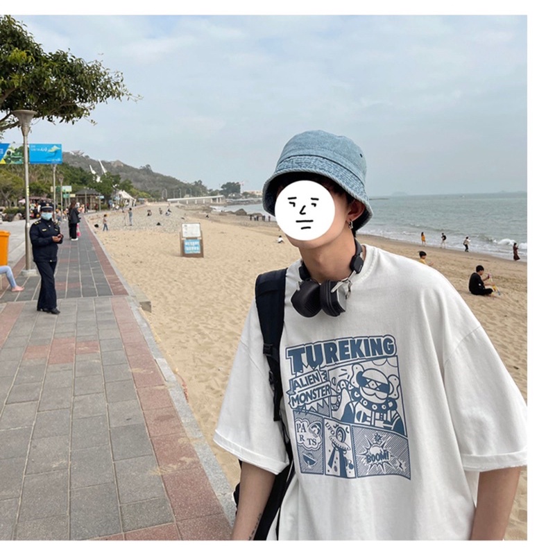 Áo thun tay lỡ nam nữ, áo phông shop cossi form rộng chất cotton in hình REKING