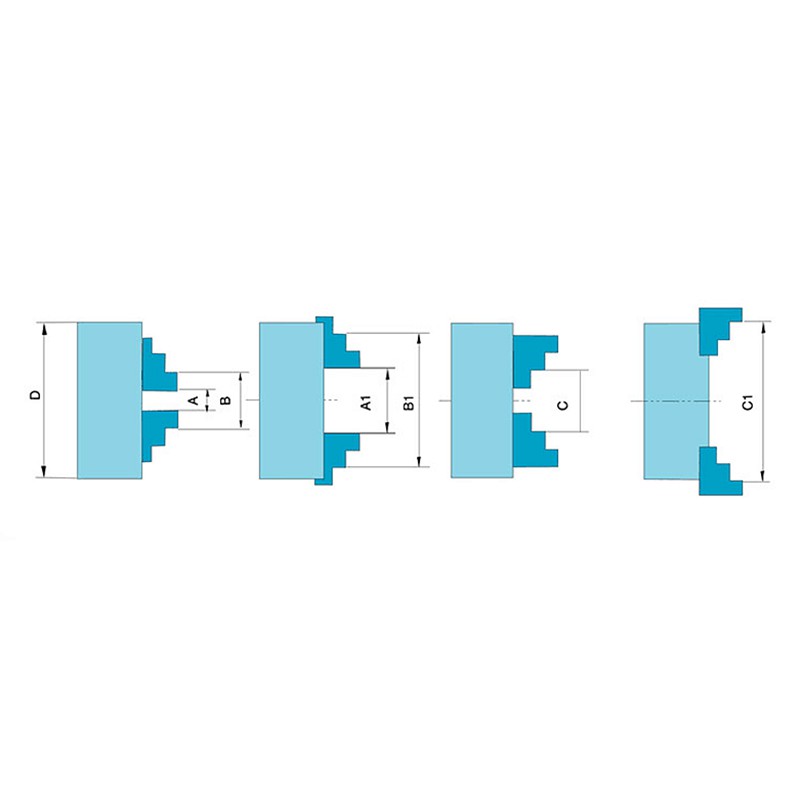 Mâm cặp 3 chấu tự định tâm máy tiện K11-240 đường kính 240mm