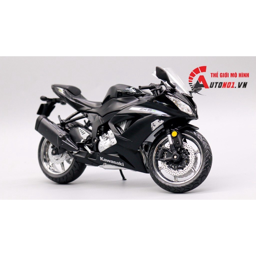 MÔ HÌNH XE KAWASAKI ZX-6R - GREEN - WHITE - BLACK 1:12 AUTOMAXX