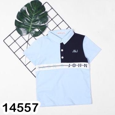 Áo thun có cổ Polo chất mềm mát có cho bé trai 8-37kg - Shop BIgbaby