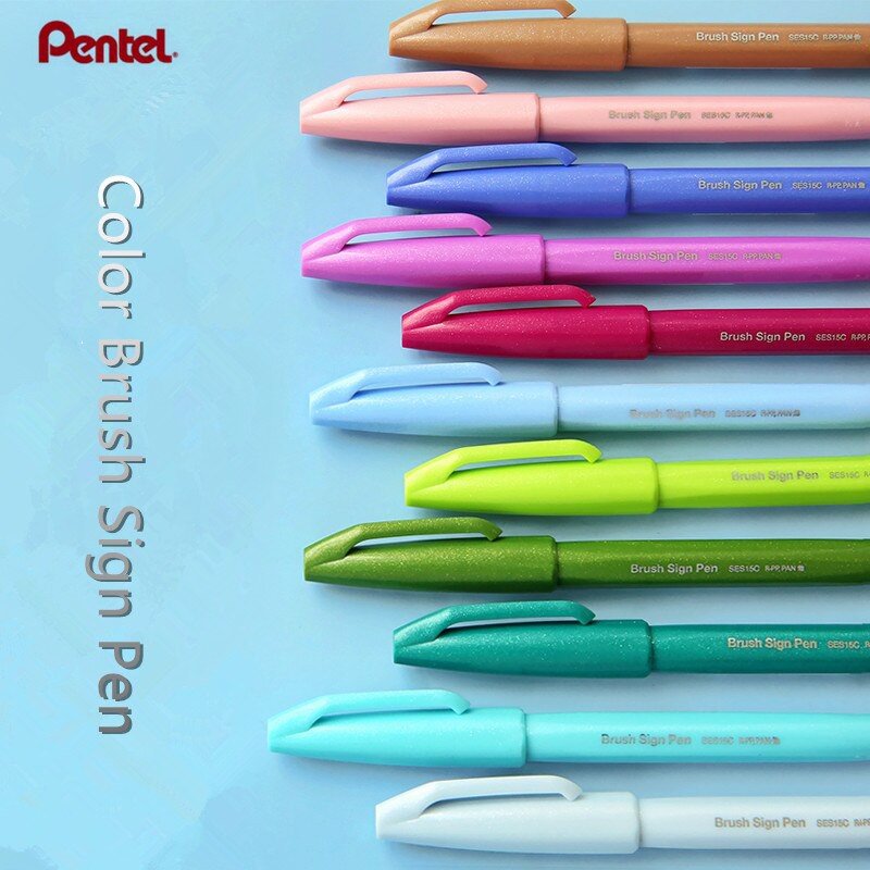 Bút viết thư pháp Pentel Fude Touch Brush Sign Pen New colour