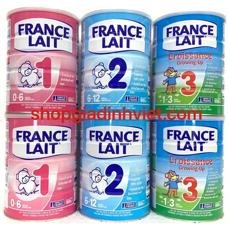 Sữa France Lait_3 hộp 900g Date mới nhất