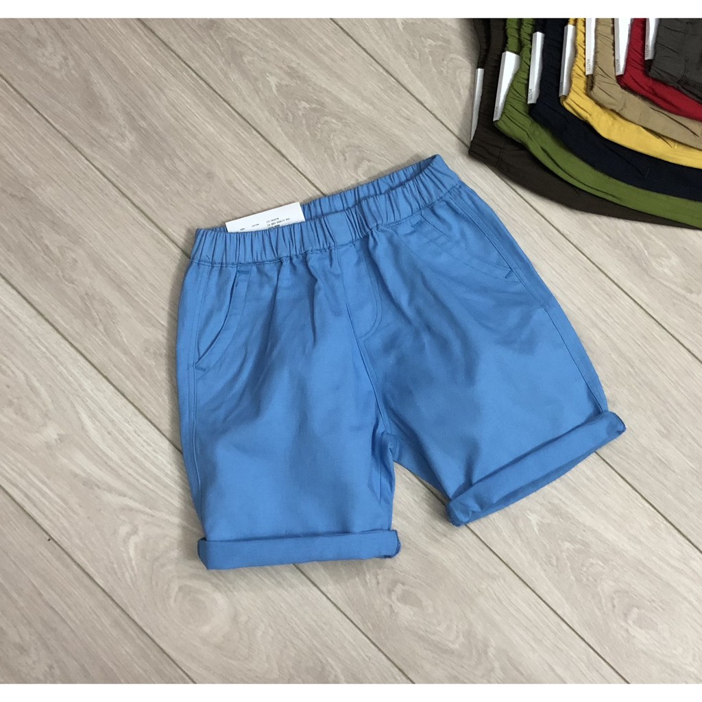 Quần short Uniqlo bé trai size đại chất vải kaki  mềm màu sắc tươi trẻ