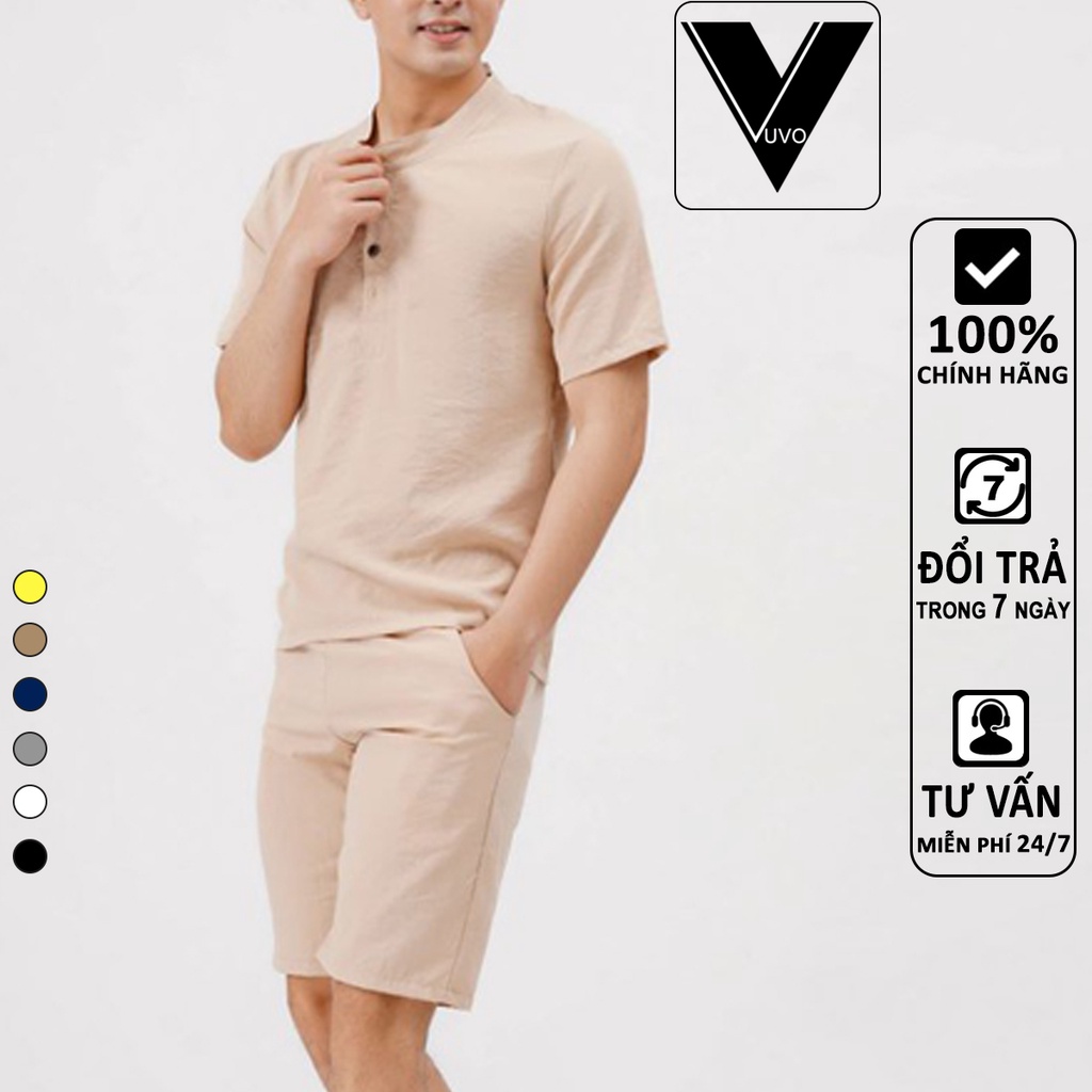 Bộ quần áo nam chất liệu đũi cao cấp Vuvo Official