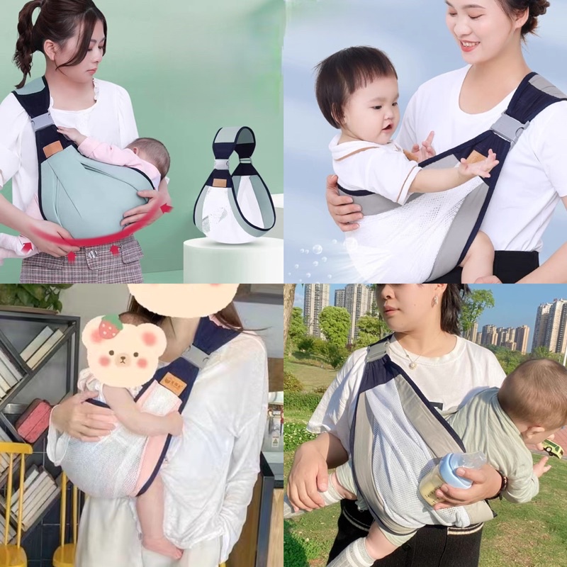 Địu trẻ em sơ sinh thiết kế vải lưới mềm mát gọn nhẹ