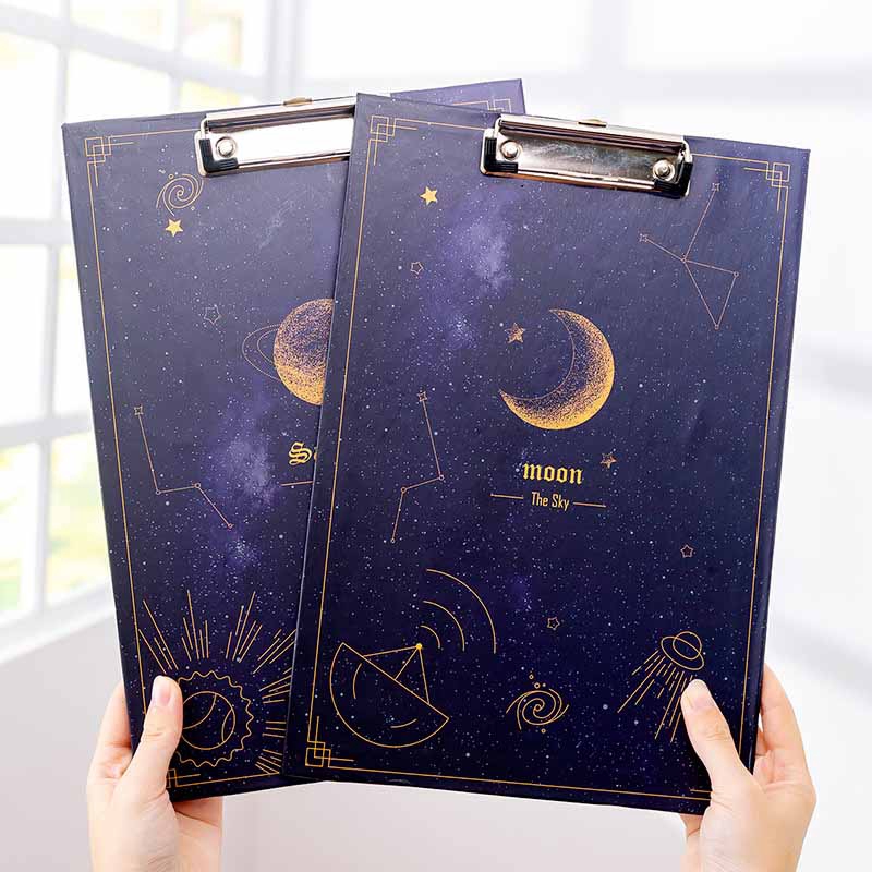 Bìa Kẹp Tài Liệu Khổ A4 Họa Tiết Bầu Trời Sao Xinh Xắn