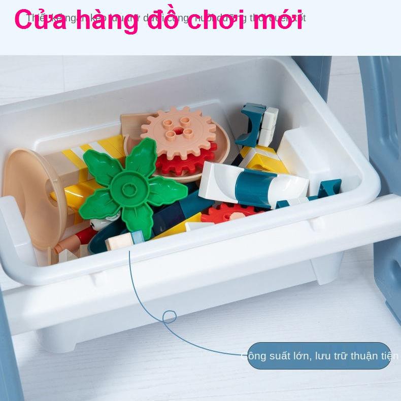 Lớn Bộ bàn ghế lắp ráp hạt xây dựng cậu bé xếp hình trẻ em trí thông minh đa chức năng não cho