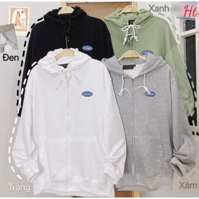 Áo khoác nỉ cotton logo SUSU H2A
