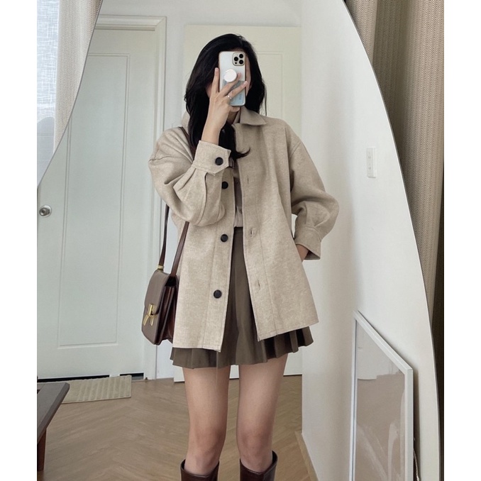 [Ảnh thật/Video]Áo dạ ép Levin kiểu dáng lạ mới form rộng Áo khoác ngoài Hàn Quốc | BigBuy360 - bigbuy360.vn