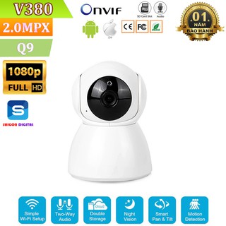 Camera giám sát v380 q9 - 2.0 mp - hồng ngoại quay đêm