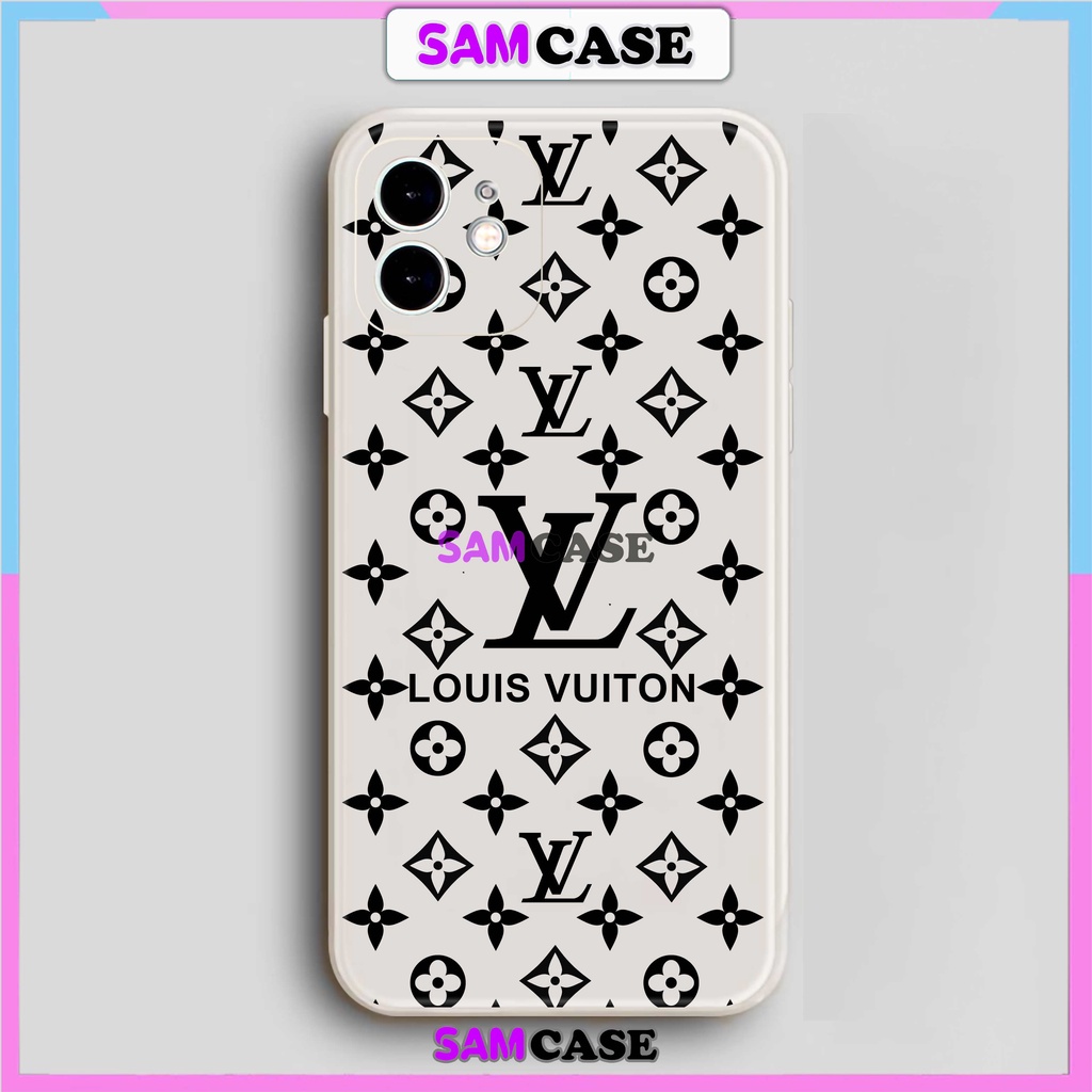 Ốp lưng iPhone LV Louis Vuitton cạnh viền vuông silicon dẻo bảo vệ cam cho ip 6/6s/7/8/X/XS/XR/11/12/13/14 Pro Plus Max