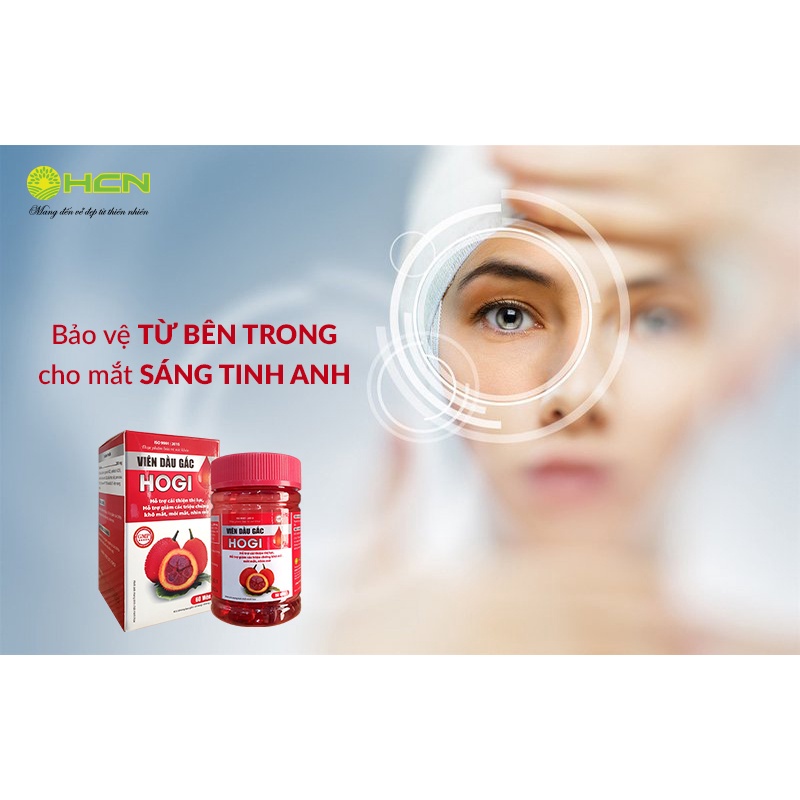 Viên dầu gấc Hogi giúp tăng cường thị lực, làm giảm quá trình lão hóa da - DT056