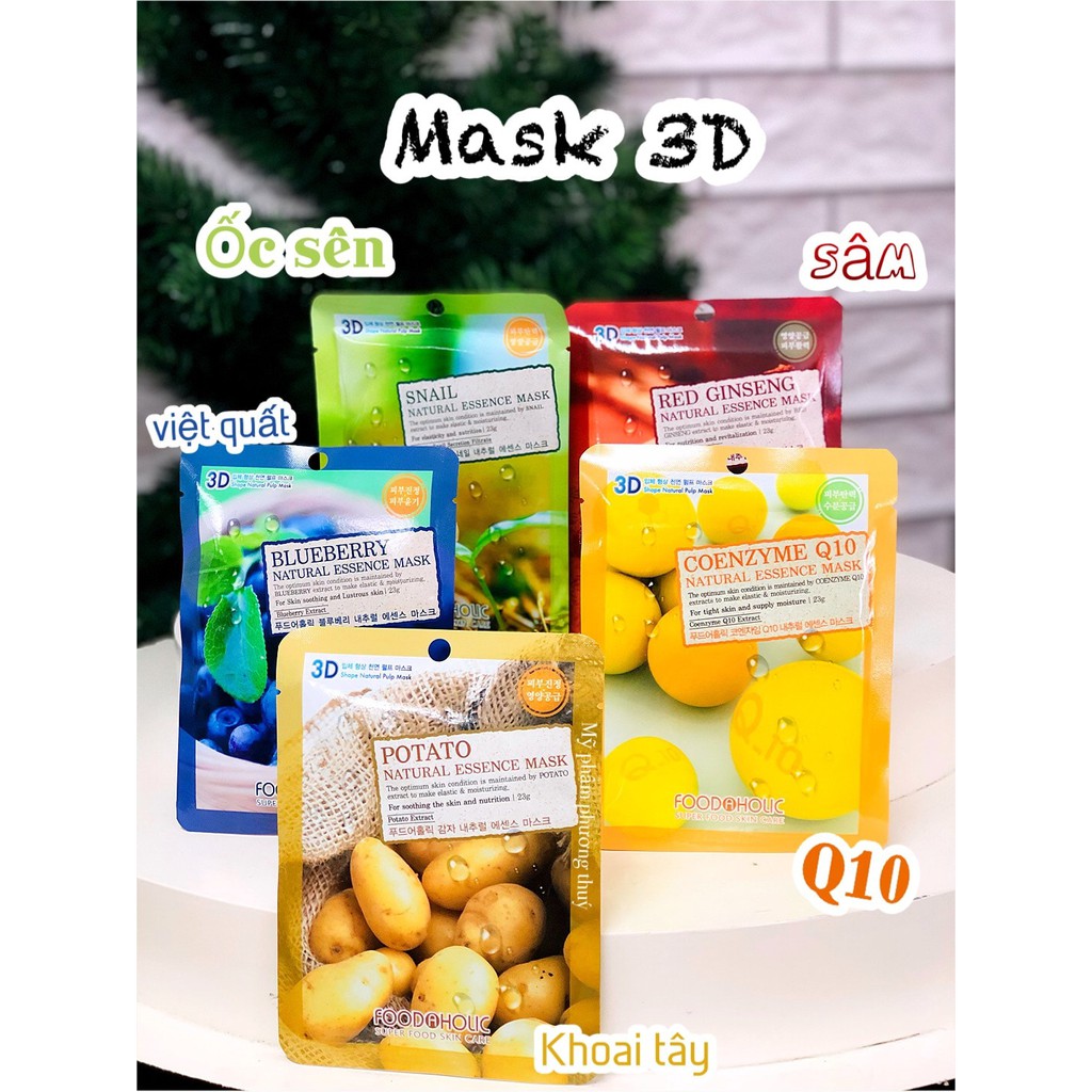 [Tách Lẻ] 1 Miếng Mặt Nạ 3D Foodaholic Hàn Quốc