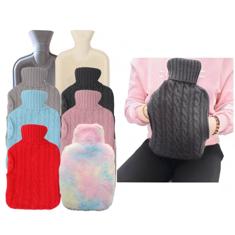 Túi Chườm Nước Nóng Dệt Kim Dung Tích 2L Kèm Vỏ Bọc Chống Lạnh