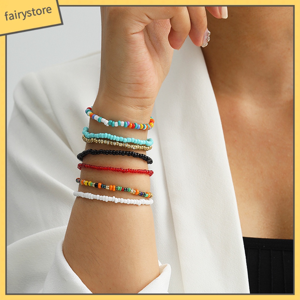 Lắc chân/ vòng tay tự làm thủ công nhiều màu sắc đáng yêu thời trang đi biển