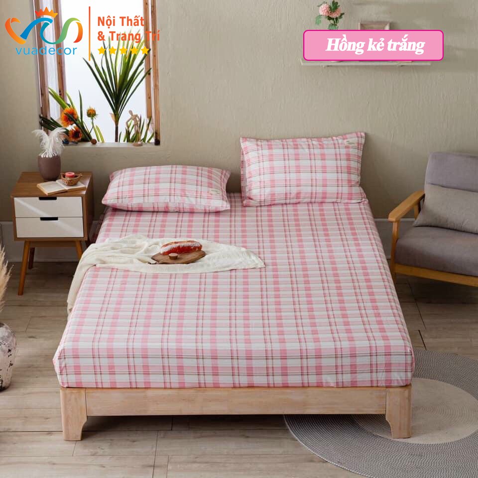 Set ga gối cotton VUADECOR phong cách vintage, trang trí decor phòng ngủ hàng nhập khẩu cao cấp ( không kèm ruột )