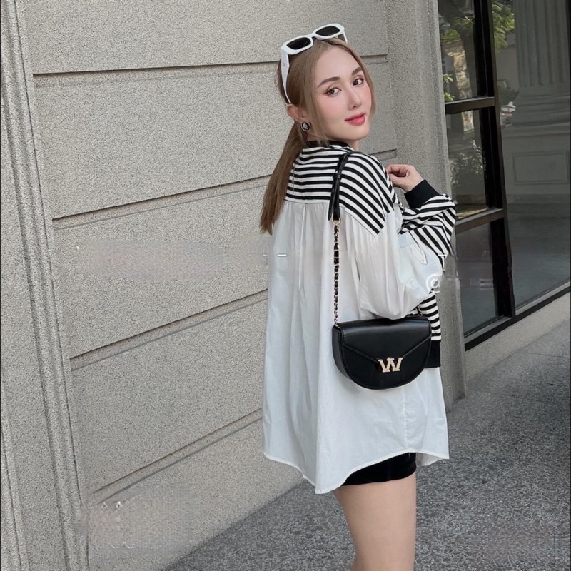 Áo Nữ Lông Phối Ren Mặt Cười D.Rew Áo Khoác Lông Cừu Cực Xinh Chữ Form Rộng Siêu Dày Dặn Hàng Thu Đông loại 1