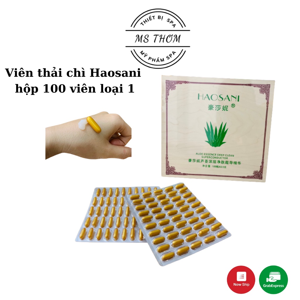 Viên thải chì Haosani hộp 100 viên hàng chính hãng giúp da sáng mịn, căng bóng