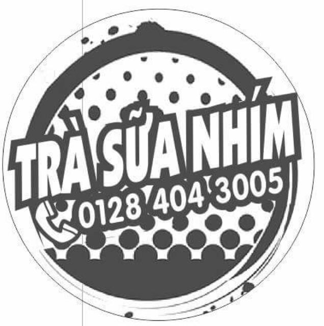 In tem decal dán ly trà sữa, khô gà