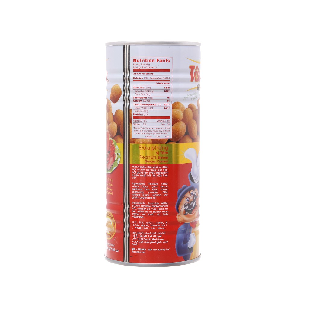Đậu phộng vị tôm Tân Tân lon 200g