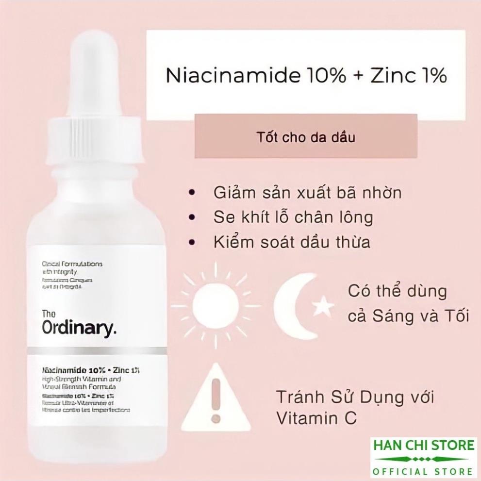 Tinh Chất Dưỡng Da The Ordinary Niacinamide 10%+Zinc 1% 30ml Dưỡng Ẩm Trắng Da,Tinh Chất Dưỡng Ordinary Cho Da Dầu Mụn | BigBuy360 - bigbuy360.vn