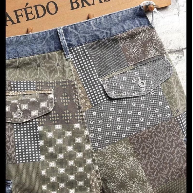 Quần Short Denim In Họa Tiết Thời Trang Cho Nam