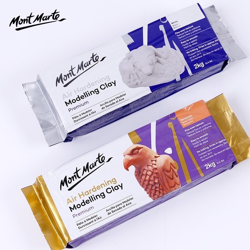 Đất sét tự khô 0,5kg Mont Marte thích hợp tô màu acrylic - Giá siêu hời