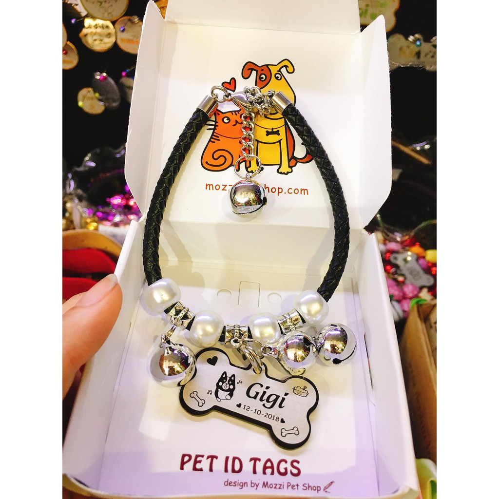 Pettag Mozzi - Combo Thẻ tên và Dây charm cho chó mèo