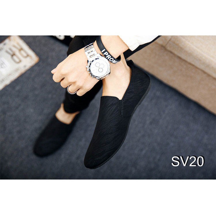 [ Cực Hot ] Giày Lười Nam Cao Cấp Phong Cách Hàn Quốc - Màu Đen SV20 | WebRaoVat - webraovat.net.vn